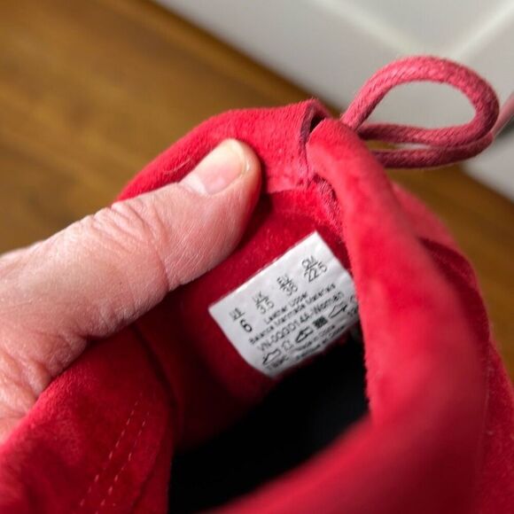 Vans Surf Sliders Mohikan Red Suede Leather Moccasins  Size 6 - Picture 7 of 10